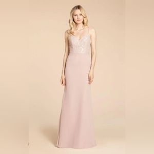 Hayley Paige Bridesmaid Dress, Style 5957-M, Size 2, Rose/Dusty Rose
